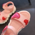 thumbnail image 5 of LNMQLPDBS Toddler Girl Sandals Cartoon Heart Decoration Open Toe Soft Sole Princess Sandals Easy to Put On Non Slip Beach Shoes Casual Girls Summer Shoes for Outdoor Athletic Pink 6-7 Years, 5 of 9
