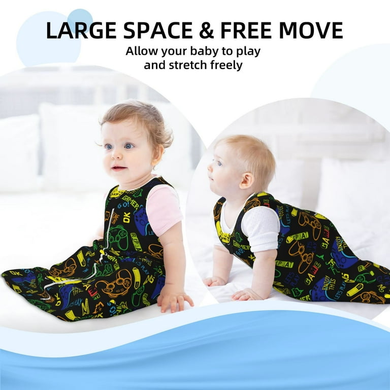 Qokaie Game Play Print Baby Sleep Sack Sleeveless Baby Sleeping Bag with 2 Way Zipper Sleep Sack for Toddler 12 18 Months X Large Walmart