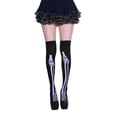 thumbnail image 1 of Bas d'Halloween pour Femmes Collants Résille Gothique Squelette Accessoires de Costume de Fête avec Design Taches de Sang Effrayant, 1 of 4