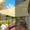 thumbnail image 5 of NAWAY 12'X20'Beige Rectangular Sun Shade Sail – HDPE 95% UV Block Outdoor Canopy for Patio, Garden, Pool, Breathable & Windproof Shade Cover with D-Rings, 5 of 8