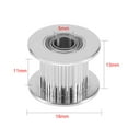 thumbnail image 2 of Uxcell 20T 5mm Bore 2mm Pitch Aluminum Timing Belt Pulley with Dual Ball Bearing, 2 of 6