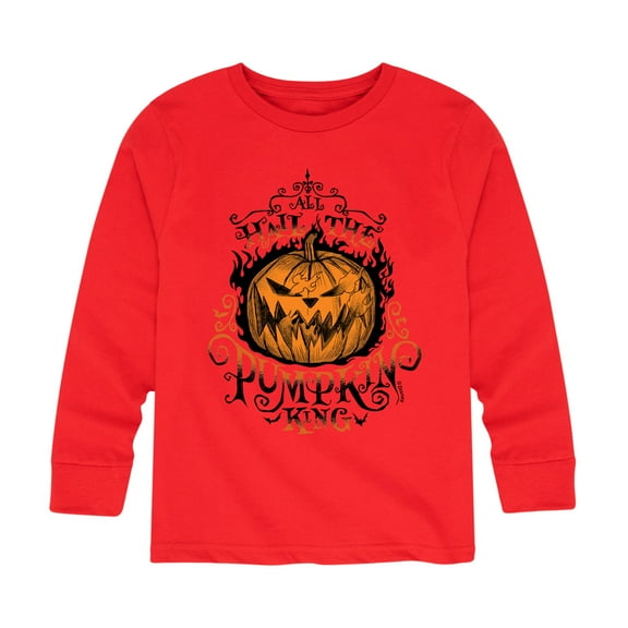 The Nightmare Before Christmas - All Hail Pumpkin King - Youth Long Sleeve Graphic T-Shirt