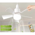 thumbnail image 4 of Socket Fan Light with Remote, Ceiling Fan with 3Speeds, Dimmable LED, E27 Base, Cordless Light Socket Fan Easy to Use, 4 of 5