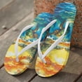 thumbnail image 3 of Chririnla Womens Flip Flops Sunset Sea Turtle Print Casual Non-Slip Quick Dry Slides Sandals Fashion Lightweight Thin Strap Beach Sandal for Walking Vacation, 3 of 7