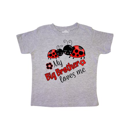 

Inktastic My Big Brother Loves Me with Cute Ladybugs Gift Toddler Boy or Toddler Girl T-Shirt