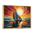 thumbnail image 2 of Designart "Sailboat Sailing harmonies III" Sailing Boat Floater Framed Canvas Print, 2 of 7