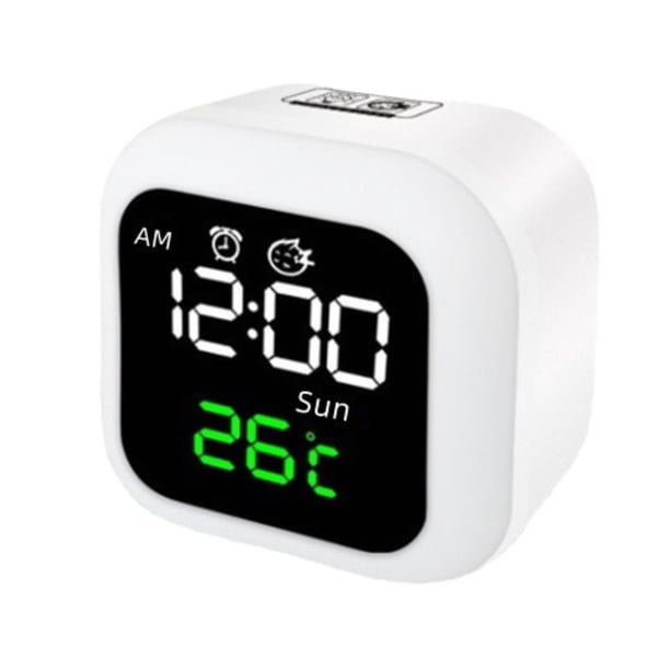 Reloj Digital de Alarma Reloj Electrónico Digital, Pantalla de Pantalla Led, Reloj Electrónico, Pantalla de Pantalla Digital Estéreo, Reloj de Alarma Silencioso, Temporizador de Cuenta Atrás de 12/24