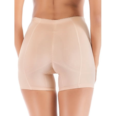 Women's Body Shaper Butt Enhancing Panties Butt Lifter Tummy Control Seamless Underwear With Butt Pads Beige