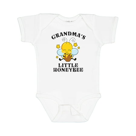 

Inktastic Cute Bee Grandma s Little Honeybee with Stars Gift Baby Boy or Baby Girl Bodysuit