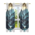 thumbnail image 7 of Yayeee Window Curtains Light Filtering 63"x52" Grommet Panel Pair Home Living Room Decor, Blue Mountains, 7 of 7