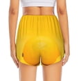 thumbnail image 2 of Lsque Yellow Lemon Printed Women's Running Shorts with Liner Pockets,Elastic Quick Dry Workout Athletic Gym Yoga Shorts,Womens High Waist Shorts-Large, 2 of 9