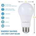 thumbnail image 2 of 3-Way Light Bulbs, 50 100 150 Watt Equivalent, A21 Led Bulb Warm White 3000K, Perfect for Reading, E26 Medium Base, 500-1600-2200 Lumen, 6 Pack, 2 of 8