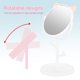 thumbnail image 3 of Espejo de tocador de mesa, espejo de maquillaje de moda, para mujeres y ni?as(Orejas de gato rosa) Ecomeon no, 3 of 6