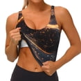 thumbnail image 3 of KLL Abstract Glowing Wave Pattern for Workout Tank Tops for Women,U Back Fitness Top Built in Shelf Bras Padded Fit for Yoga Gym-Large, 3 of 8