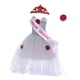 thumbnail image 4 of Vestido de malla con tocado para disfraz de princesa para niña para actuación en el escenario Gris, 4 of 8