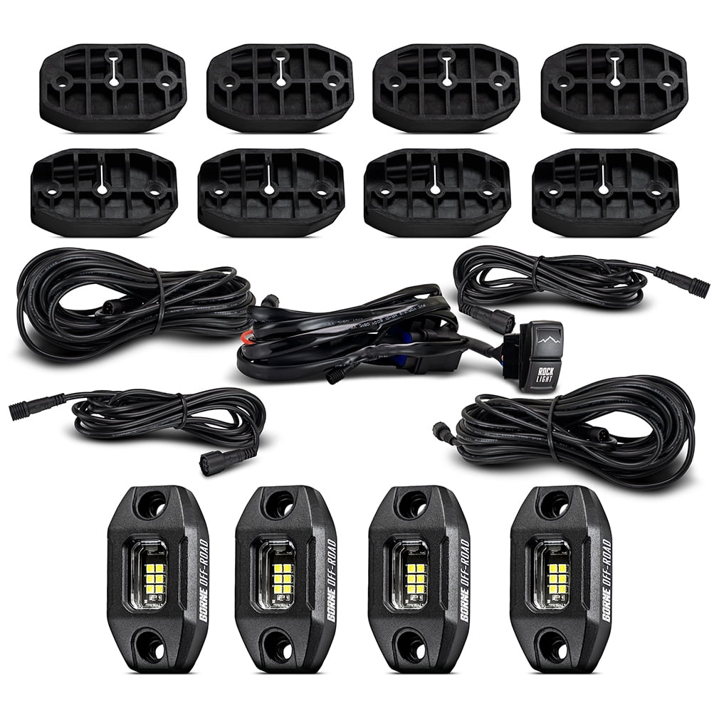 Borne Off-Road Rock Light (4)  Long Harness