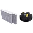 thumbnail image 1 of 2 Set Car Accessories: 1 Set Cabin Filter & 1 Pcs Radiator Overflow Coolant Recovery Expansion Tank Cap,2 * Cabin Filter 1 * Tank Cap,Gray & Black, 1 of 5