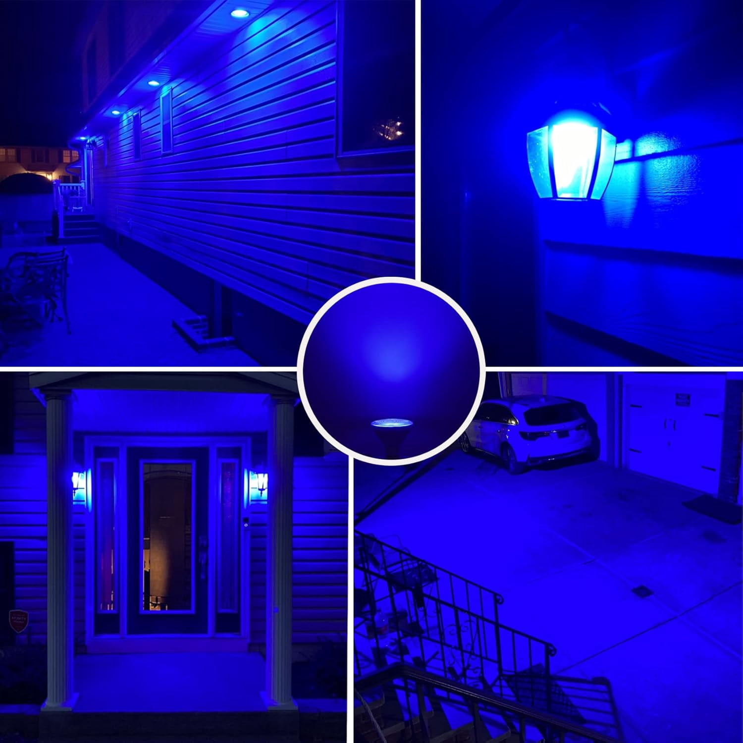 Sinvic 2 Pack Dimmable Blue PAR38 LED Bulb 15W 150W Equiv 700LM 120V E26 Outdoor Flood Light
