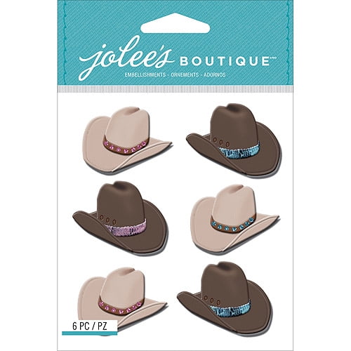 Boutique Mini Cowboy Hat Stickers 