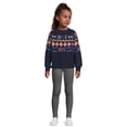 thumbnail image 2 of Nik and Leksi Girls Mock Neck Jacquard Pullover, Sizes 4-16, 2 of 5