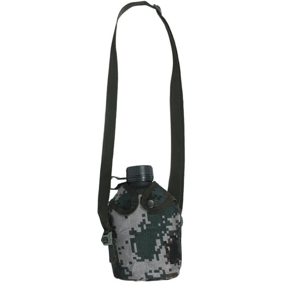 NIAIZEK Portable Outdoor Water Bottle with Aluminum Canteen and Camouflage Design for Hiking Camping