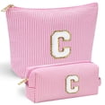 thumbnail image 1 of Bolsa de maquillaje YOOLIFE para mujer - Bonita bolsa de maquillaje personalizada para novia, dama de honor, esposa | Neceser de viaje para cosméticos para amigas | Idea de regalo de cumpleaños para s, 1 of 5