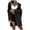 Black, variant on IROINNID Cardigan for Women Open Front Long Sleeve Solid Hooded Knit Cardigan Long Sweater Coat,Khaki