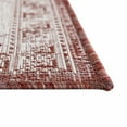 thumbnail image 5 of Unique Loom Outdoor Aztec Collection Area Rug - Coba (5' 3" Octagon Rust Red/Ivory), 5 of 6