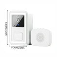 thumbnail image 3 of White Wireless Video Doorbell With Night Vision And Mobile App For Home Security, 3 of 9