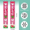 thumbnail image 2 of Welcome Summer Watermelon Porch Banner Sign, Sweet Summer Time Front Door Decorative Hanging Banner Flag, Seasonal Decoration Home Outdoor Yard Decor, 2 of 6