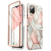 i-Blason Cosmo Series Case for Samsung Galaxy A12(2020 Release), Slim Full-Body Stylish Protective Case with Built-in Screen Protector (Marble)