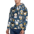 thumbnail image 3 of Uemuo Winter Animal Friends Pattern Men's Hoodie - Casual Pullover Hoodie with Kangaroo Pocket, Stylish Hooded Sweatshirt for Everyday Wear-4X-Large, 3 of 7