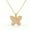 Gold, variant on Butterfly Pendant with Swarovski Element Crystals and Yellow Gold Plated Chain