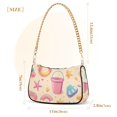 thumbnail image 3 of FORMRS Womens Shoulder Bag with Chain Strap Clutch Purse Cute Tote Handbag, Blue Beach Toys Pattern, 3 of 7