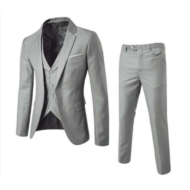 Zmoon Boys' Suits, Business Jackets, Professional Workwear Tops, Single-Breasted Slim-Fit Formal Wear for Interviews, Pure Black Suits