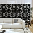 thumbnail image 5 of MAYEERTY 72*47" Outdoor Metal Privacy Screen Freestanding Panel Screen for Patio,Geometric Star Pattern, Black, 5 of 5