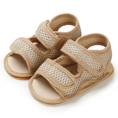 

Cathalem Toddler Boy Sandals Baby Shoes Fashion Soft Soled Toddler Shoes Breathable Hollow Baby Sandals Water Sandals for Boys Khaki 12 Months