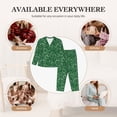 thumbnail image 7 of Pofeuu Soccer Print Womens Pajamas Set Long Sleeve Sleepwear Button Down Nightwear Soft Pj Lounge Sets Button Down Pajamas Women-Large, 7 of 7