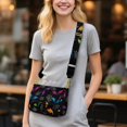 thumbnail image 2 of ZUXONGSY Halloween Bat Spider Web Star Print Shoulder Handbag for Women Small Crossbody Travel Purse Trendy Satchel with Adjustable Wide Strap for Dating Workout, 2 of 7