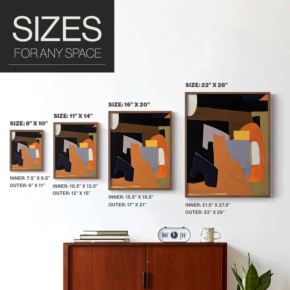 The Olive Press Room Framed Print in Brown Solid Wood Framed Print No Nail Hanging
