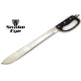 thumbnail image 2 of Snake Eye Tactical Full Tang Two Tone Handle Silver Sawback Fixed Blade Machete, 2 of 6