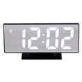 thumbnail image 1 of Injueey Reloj Despertador de acrílico/espejo, Reloj Digital LED, Control de voz, tiempo de repetición, pantalla de temperatura, modo nocturno, Reloj Decoración del hogar No.02 Injueey JJ25294-02B, 1 of 6
