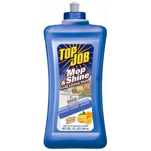 Top Job Mop & Shine Citrus Fresh MultiSurface Floor Cleaner, 32 fl oz