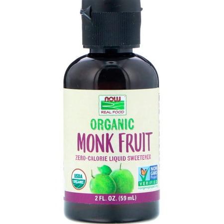 Now Foods  Real Food  Organic Monk Fruit  Liquid Sweetener  2 fl oz  59 ml