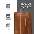 thumbnail image 6 of Dexas Acacia Wood Charcuterie Board with Stainless Steel Handles – Large 20x15 Serving Board for Cheese, Meats, Appetizers & Snacks – Durable Wooden Cutting & Serving Tray for Kitchen & Entertaining, 6 of 8
