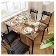 thumbnail image 2 of Drevy Kitchen Dining Room Table Set for 4 with Upholstered Chairs, Rustic Brown, 2 of 2