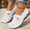 E6-White, variant on Orthowalk Orthopedic Sneakers for Women Wide Width Breathable & Comfortable Slip-On Shoes Arch Support for Plantar Fasciitis Anti-Skid Sole for Work & Travel,White 35(US-5.5)