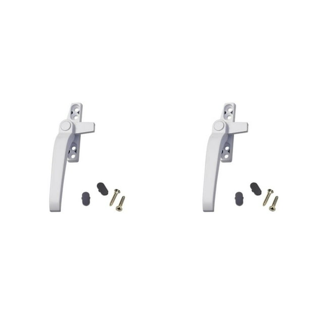 kurtrusly Window Handle Home Hardware Lever Casement Locking Handles Handily Install Decorative Cap Household Accessories Left White 2Set