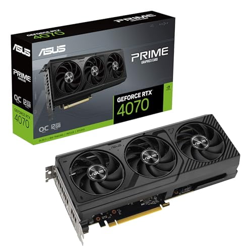 Open Box ASUS Prime GeForce RTX 4070 OC Edition 12GB GDDR6X Graphics Card (PCIe 4.0, 12GB GDDR6X, DLSS 3, HDMI 2.1a, DisplayPort 1.4a)