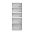 thumbnail image 1 of Universal 25W Tall 5 Shelf Bookcase in White - Engineered Wood, 1 of 8